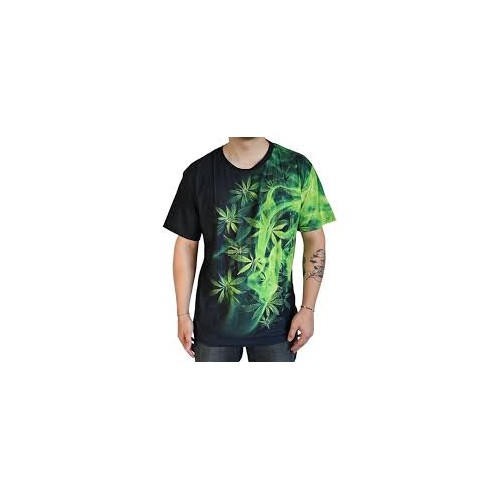 T-shirt Cannabis Smoky Green