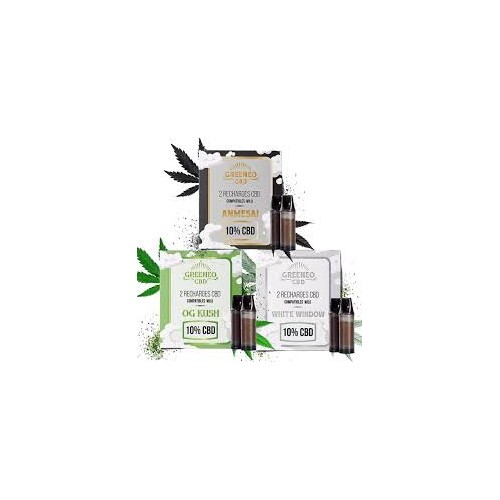 Cartouche e-liquide CBD 10%  - 2 pcs | GREENEO sans nicotine