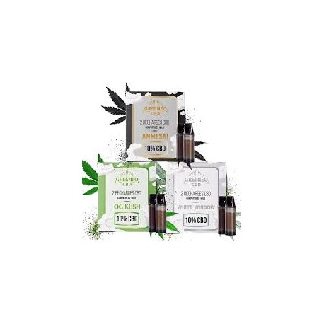 Cartouche e-liquide CBD 10%  - 2 pcs | GREENEO sans nicotine