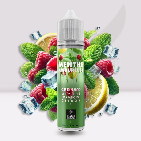 E-liquide CBD Menthe Amoureuse 50ml Marie Jeanne - Menthe Framboise Citron